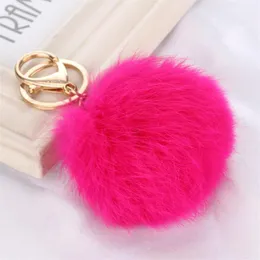 2021 NUOVO Multi Colore Rosa Pelliccia di Coniglio Palla Portachiavi Borsa Peluche Auto Portachiavi Ciondolo Portachiavi Anelli Per Le Donne 2020 Nuovi gioielli di moda