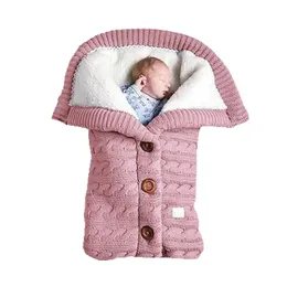 Baby sovsäckar barnvagn Vinter ren bomull Varm knäppas Swaddle Wrap Toddler Sleeping Bag Wrap Toddler Sleeping Blanket 220309