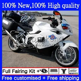 BODWORK + BMW K1200-S K1200 S K1200S 2005 2007 2008 진주 화이트 2009 2010 바디 4NO.67 K 1200S 05-10 K-1200S K 1200 S 05 06 07 08 09 10 완전 페어링 키트