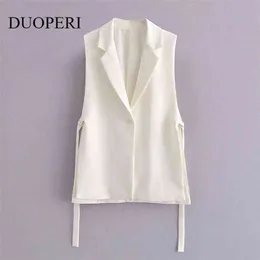Jacket Women Blazer Gilet Sleeveless Vest Fashion Casual Streetwear za Woman Waistcoat Tops veste femme 210817