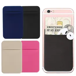 Mobiltelefonfodral Mini Universal Adhesive Back Slim Stick-On Pocket Kreditkort Hållare Avtagbar Påse Plånbok Ställ fast Praktisk för iPhone 13 12