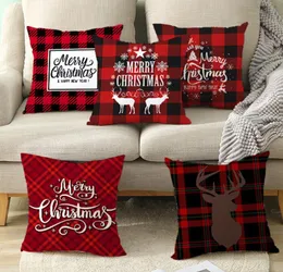 New 45*45cm Christmas Snowflake Pillowcase Year Decor Santa Cushion Covers Home Sofa Pillow Case Xmas Pillow Cover Party Supplies