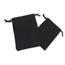2021 Velvet black Pure color Bags woman vintage drawstring bag for Gift diy handmade Jewelry Packaging Bag FAST SHIP