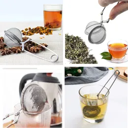 Kaffefilter Tea Infuser 304 Rostfritt Stål Sphere Mesh Strainer Herb Spice Diffuser Handle Ball