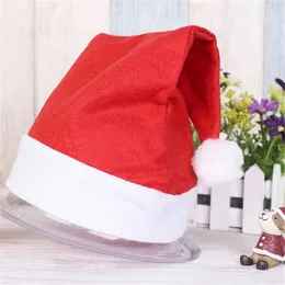 10pcs/lot Adult Ordinary Santa hats Children cap for Christmas party Props