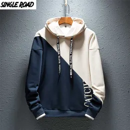 SingleroRoad Mens Hoodies Homens Inverno Patchwork Quente Japonês Streetwear Harajuku Moletons Khaki Hoodie Masculino Masculino 211201