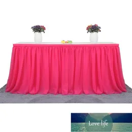 Spódnica stołowa 183 x 77 cm Tutu Tulle Tableware Cloth Wedding Party Baby Shower Home Decor Spirting Urodziny Cena Fabryczna Ekspert Projekt Quality Najnowsze Styl Original