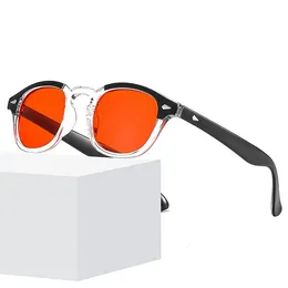 Separera två färger patchwork design mode solglasögon teknikolor UV400 linser klassisk plastram unisex solglasögon