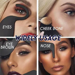 Profesjonalny Naturalny Kontur Szablon Do Makijażu Zestawy Szczotki Eyeliner Karta Cheek Nos Makeup Model Beauty Narzędzia Trwałe