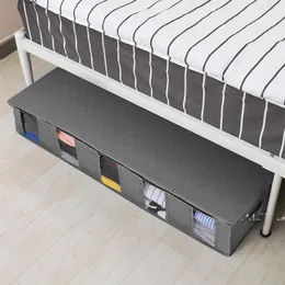 NewStorage Box under sängen Folding Kläder Fuktskyddande arrangör Bomull Linen Dammsäkra Quilt Storages Väskor med lock Avsluta EWD6541