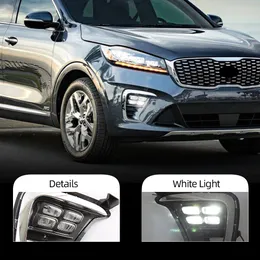 2PCS For KIA Sorento SX 2018 2019 2020 LED DRL fog lamp Daytime Running light Daylight Fog light car styling