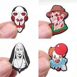 PCV Sport Dekoracje Buty Urok Części Akcesoria Charms Bransoletki Przyciski Nadgarstek Przyciski Klamry Party Red Halloween Cartoon Prezent