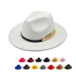 Män Fedora Mössor Special Felt Hat With Bälte Kvinnor Vintage Trilby Caps Wool Fedora Varm Jazz Hat Chapeau Femme Feutre Panaman Hat
