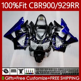 Honda CBR929RR CBR929 CBR 929 RR CC 00 01 BODYWORK 68NO.5 CBR900 900CC 929CC 00-01 CBR900RR 2000 2001 OEMフェアリングブルー炎