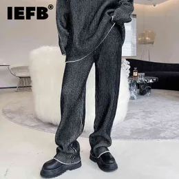 iefb-pantalones de punto cintura elstica para hombre pantaln largo recto suelto clido moda otoo e Invierno 2022 0214