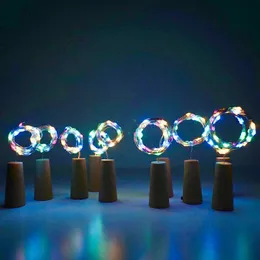Cordas LED Botella de vino Luces de corcho L￡mparas S￺per brillantes para el festival de bodas Decoraci￳n de fiestas Ligero de alambre de cobre 3m 30 LED CRESTech