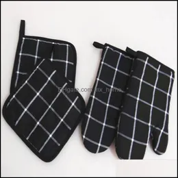 Other Textile Textiles Home & Garden10Pcs Baking Tools Cotton Kitchen Resistant Microwave Oven Heat Protective Gloves Drop Delivery 2021 Uqo