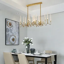 Nowy luksusowy salon żyrandol żyrandol Proste kreatywne akrylowe światło minimalistyczne osobowości wiszące światła sypialni
