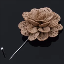 Pins, broscher Hawson Fashion Flower Pins 5 Färgalternativ Mens Etikett för Party Gratis Presentförpackning