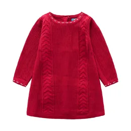 Sweter Dzieci Ciepła Księżniczka Dress Swetover Design Baby Girls M * Niedźwiedź Dziania Jumper Boże Narodzenie Wełniane Mieszanki Swetry Dzieci 1-5y Boutique