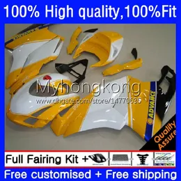 Fairings de molde de injeção amarelo branco para DUCATI 749-999 749S 999S 749 999 Bodywork 03-06 15No.28 749 999 S R 03 04 05 06 749R 999R 2003 2004 2005 2006 OEM Bodys Kit