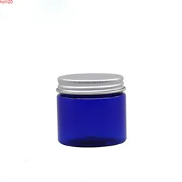 50 pcs 50g azul portátil plástico cosmético jarro vazio caixa de potenciômetro maquiagem nail art armazenamento de blânula recipiente redondo bottlegood qty