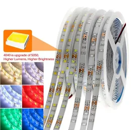 LED Strip 4040 upgrade de 5050 dc12v 60LEDS / M 6W / m Flexivel Led RGB 5050 LED Tiras 300LEDS 5m / lote