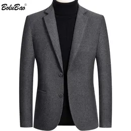 Bolubao Mężczyźni Casual Blazer Marka Lined Solid Color Moda Slim Fit Suit High Quality Lattice Tuxedo Blazers Male 211120