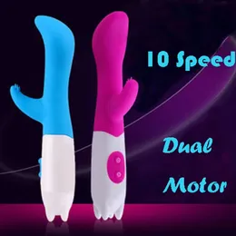 10 скоростей двойной вибрационный клитор стимулирование вибратор G Speat Vibroation AV палка секс игрушки для женщины для взрослых