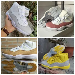 DHGATE OG Jämför med liknande föremål Nya Jumpman 11 Xi Purple Light Star White Gold Yellow Metallic Silver Men Women Basketball Shoes Sport Sneakers