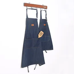 Förkläden 1 st denim tyg förälder-barn förkläde barn familje aktiviteter diy handarbete pinafore hem kök bakspel antifouling verktyg