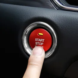 Yeni Araba Başlat Durdurma Motoru Kontak Push Button Yüzük Alüminyum Alaşım Şekillendirici Aksesuarları Kapak Mazda Enclave CX-3-4-5 ATEZ