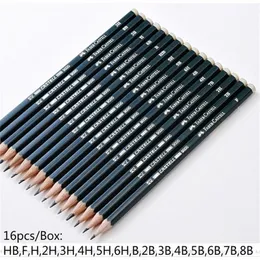 Faber Castel 16pcs/Box Pencils Professional sketch pencil Pastel HB 2B 2H Drawing Pencil Set Lapiz for School Art Supplies Y200709