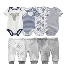 Mädchen Kleidung Sets Bodys + Hosen Baumwolle Unisex Neugeborene Mädchen Solide Baby Jungen Kleidung 0-12M Roupas de bebe 210309