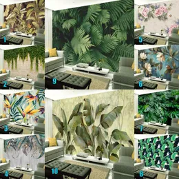 Tapety Moda Niestandardowy 3d Mural Tapeta Retro Tropikalne Lasy Rainforest Palm Liść Tkaniny Salon TV Sofa Tło