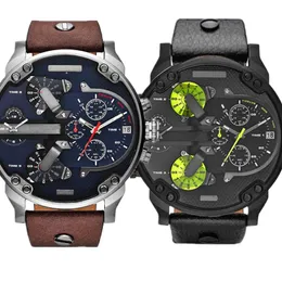 2021 montres 50mm Men's Watch DZ7313 High Quality Leather Band Luxury Quartz Watches orologio da polso