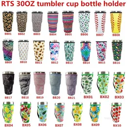 Trinkgeschirr-Griff 31 Design-Druck 30oz wiederverwendbare Eiskaffeetasse-Ärmelabdeckung Neopren-isolierte Hülsen-Halter-Kasten-Beutel-Beutel für Tumbler-Becher-Wasserflasche ZC423