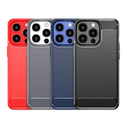 Wspólne obudowy zbroi z włókna węglowego na iPhone 13 Pro Max 12 Mini 11 XR 8 Plus 1,8 mm miękka pokrywa TPU