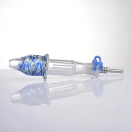 10mm Cam Nektar Paslanmaz çelik ucu ve DAG Rig Bong Boru için Plastik Klips ile Sigara Aksesuarları Toplayın