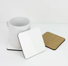 1000 sztuk 9 * 9 cm Sublimacja Coaster Drewniane Puste Maty Tabeli MDF Izolacja cieplna Termiczna Kubek Puchar DIY Coaster # 146