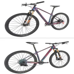 Zute Ny Ironcarbon Fiber Full Color Changing Mountain Bike XX1-12 Quick Electric Fox Fork Carbon Wheel Mountain
