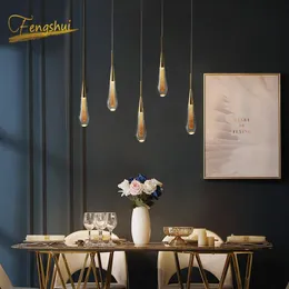 Pendant Lamps Modern Gold Glass Lights Ligthing LOFT Staircase Living Room LED Lamp El Hall Villa Home Decor Hanging