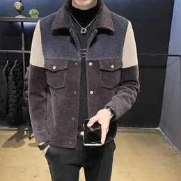 High Quality Mens Wool Trench Coat Jacket Winter Lapel Short Slim Thick Woolen Jacket Men Windbreaker Outwear Erkekler Ceket 210527