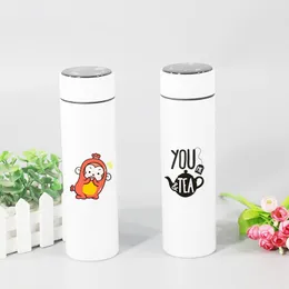 20oz Sublimation Blank Intelligent Tumbler Stainless Steel Water Bottle Temperature Display Smart Vacuum Flasks Coffee Cup Christmas Gifts ZWL675