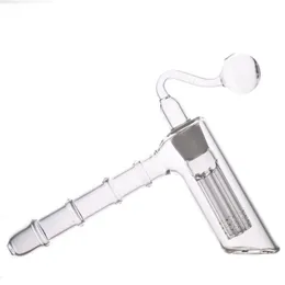 Glass Hammer Bong 6 Arm Perc Percolator Bubbler Pipes 18mm Joint Water Bongs With Man Glass Oil Burner Pipe Banger Nail