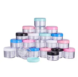 10g 15g 20g Refillable Jar Bottles Plastic Empty Makeup Jars Pot Travel Cream Lotion Cosmetic Container Packing for Lip Balm Eye Shadow