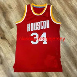 Сшитый Hakeem Olajuwon Swingman Throwback Basketball Jersey Emelcodery Custom Name Number xs-5xl 6xl