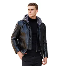 Men Leather Jacket Winter Fleece Men Soft PU Leather Jacket & Suit Business Casual Coats Male Jaqueta Masculinas Couro 211018