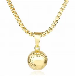 Titanium Sport Accessories 2022 single gold bat ball Hip Hop Style Infinity Necklace Personality Punk Cross baseball necklace Men And Women youth kids