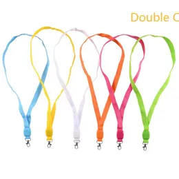 Luminous sling LED Light Up Lanyard Key Chain ID Keys Holder 3 Modes Flashing Hanging Rope 7 Colors 100pcs